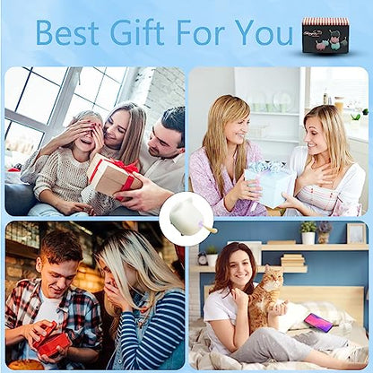 gingo Cute Cat Bluetooth Speaker (White*2) | Cat-shaped silicone tail, 40H playtime, TWS pairing, hands-free mic, BT5.3, 70g light, perfect home/office/outdoor/gift - color: White*2