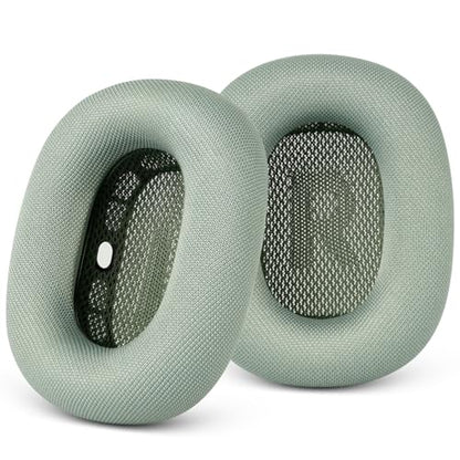GEVO Upgraded Ear Cushions Replacement Earpads for AirPods Max 1 & 2 Headphones, Mesh Fabric Ear Pads Ear Covers Cups with Memory Foam and Magnet for AirPods Max 1 & 2 (Green) - color: Green