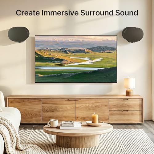 Speaker Wall Mount for Sonos Era 100 and Era 300, 1 Pair, Black | Flexible Angle Adjustment, Surround Sound Speaker Wall Bracket Compatible with Sonos Era Speakers - color: Black