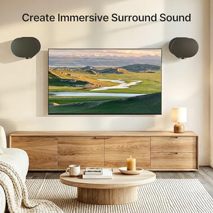 Speaker Wall Mount for Sonos Era 100 and Era 300, 1 Pair, Black | Flexible Angle Adjustment, Surround Sound Speaker Wall Bracket Compatible with Sonos Era Speakers - color: Black
