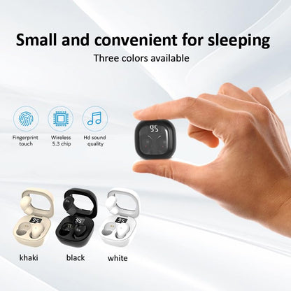 Smallest Invisible Sleep Earbuds Bluetooth 5.3 for Side Sleepers Small Ears | Tiny discreet earbuds with LED Display & ENC Noise Cancelling, ultra lightweight for overnight sleep & small ear canals - color: Black