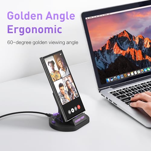 120W USB C Charging Stand Compatible with Galaxy A16 A17 A14, Magnetic Type-C Fast Charging Stand for Google Pixel 9a/Motorola Moto G Play/Earbuds