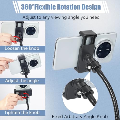 Adjustable Phone Tripod, Overhead Phone Mount, Tabletop Tripod for Cookie Decorating and Teaching Online Live Streaming and Showing Drawing Sketching Cooking