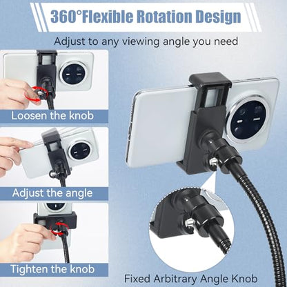 Adjustable Phone Tripod, Overhead Phone Mount, Tabletop Tripod for Cookie Decorating and Teaching Online Live Streaming and Showing Drawing Sketching Cooking