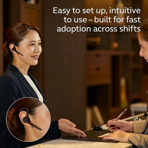 Jabra Perform 45 SE, Push-to-Talk Bluetooth Wireless Mono Headset, Noise-Cancelling Microphone, Works with Walkie Talkie app in Microsoft Teams, Zello and Zebra, Black