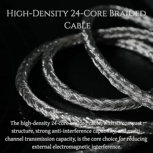 2 Pin IEM Upgrade Cable, 0.78mm Connector, 24-Core Silver-Plated, 4.1ft (1.25m), 4.4mm to 2-Pin/MMCX/QDC for in-Ear Monitors - size: 3.5mm-2PIN
