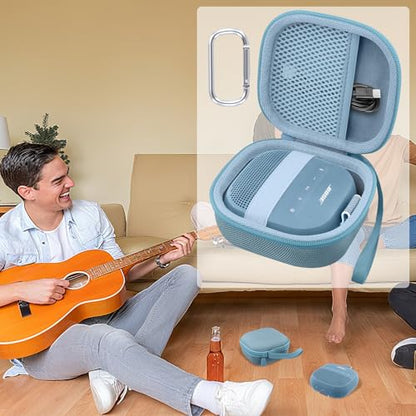 Aenllosi Case for Bose SoundLink Micro 2nd Gen Speaker, Blue Dusk | EVA case construction, Water-resistant design, Dust-resistant design, Protective case only - color: Blue Dusk, style: Hard Case for Bose SoundLink Micro 2nd Gen