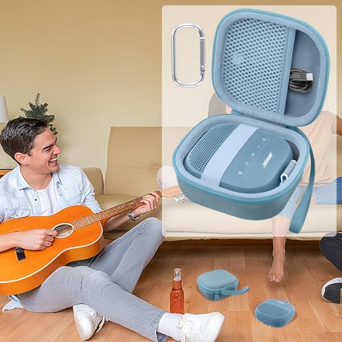 Aenllosi Case for Bose SoundLink Micro 2nd Gen Speaker, Blue Dusk | EVA case construction, Water-resistant design, Dust-resistant design, Protective case only - color: Blue Dusk, style: Hard Case for Bose SoundLink Micro 2nd Gen