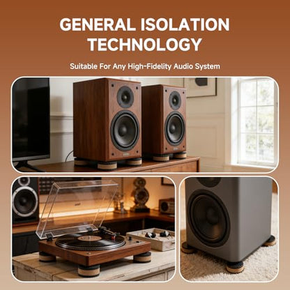 Sound Insulation Pads and Vibration Damping Pads, Pads to Reduce Vibration and jolts, with a Diameter of 1.77in. (Each Pack Contains 4 Pieces) (Square) - size: square