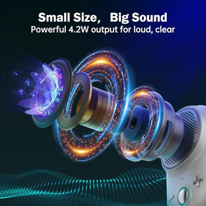 Divoom Itour-S Wearable Bluetooth Speaker, IP67 Clip-On, 10H Playtime,White | Waterproof, Dustproof, Travel, Work, Golf, Gift Idea & Outdoor Audio - color: White