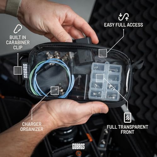 NEO Production Zipper Bags - Electronics & Camera Accessories Bag - Cable organizer, Gear Accessory Pouch, Travel Camera Essentials (Extra Small, Black) - size: X-Small
