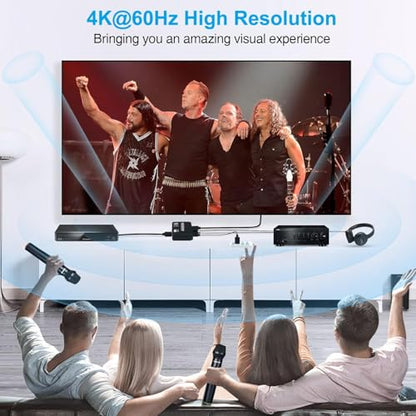 4K@60Hz HDMI 2.0b Audio Extractor Converter Adapter Splitter, HDMI eARC/ARC + Optical Toslink SPDIF + 3.5mm Stereo Audio Out, Support HDCP2.2 Digital PCM DTS 5.1, (Optical/HDMI Cables Included)