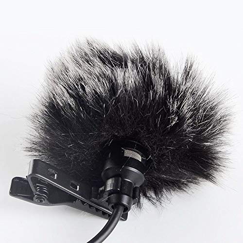 Lavalier Wind Muff 2 Pack Lapel Microphone Wind Muff 0.2/0.4 Inch Furry Lav Windscreen Windproof Wind Screen (0.4inch, Black/White) - color: Black/White, size: 0.4inch 2pcs