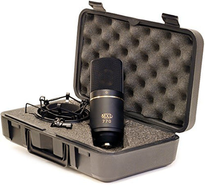 MXL 770 Condenser Microphone for Podcasting, Singing, Home Studio Recording, Gaming & Streaming | XLR | Large Diaphragm | Cardiod (Black) - style: MXL 770