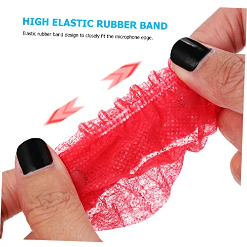 Totority 100pcs Non-woven Microphone Covers Disposable Mic Shield Windscreen Protection for Ktv