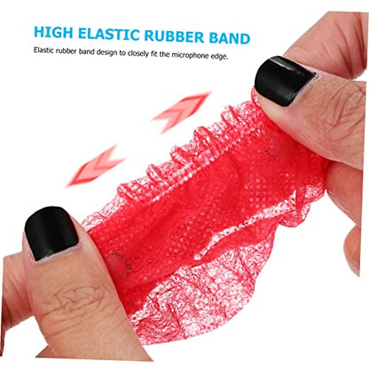 Totority 100pcs Non-woven Microphone Covers Disposable Mic Shield Windscreen Protection for Ktv