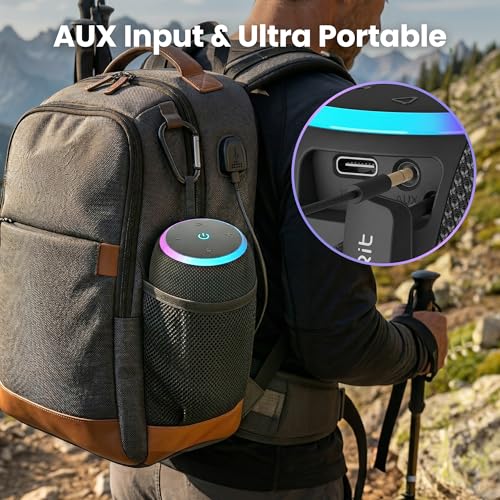 GEARit 15W Bluetooth Speaker, IPX6 Waterproof, RGB Lights, Beach & Travel | 10-Hour Battery, USB-C Charging, Bluetooth 5.3, TWS Stereo — Beach, Shower, Travel & Office, Hands-Free Calls - size: Portable - 16W