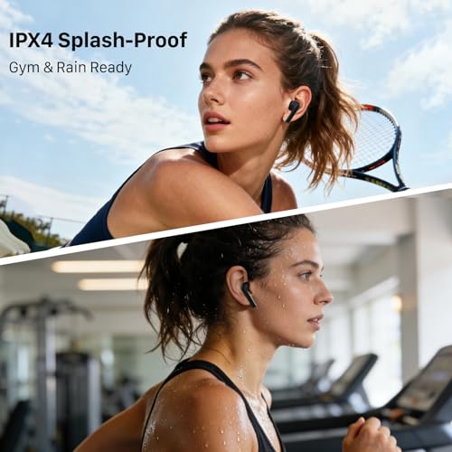 NOBIS Wireless Earbuds Bluetooth Headphones, Bluetooth 6.0, 30Hrs Playtime with LED Display Charging Case, Smart ENC Clear Calls, Dual Device Connection, Touch Control in-Ear for iPhone Android