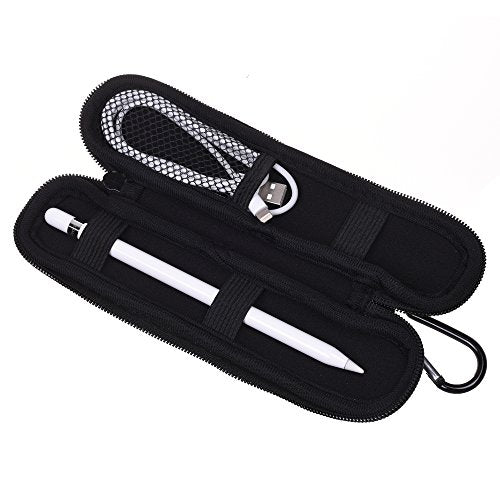Cosmos Neoprene Stylus Pen Pencil Case Pouch Compatible with Apple Pencil, Wacom Stylus, Fountain Pen, Ballpoint Pen, Stylus Touch Pen (Neoprene Soft Pencil Case with Carabiner) - color: Neoprene Pencil Case with Carabineer