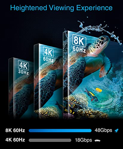 Kinivo 8K HDMI Switch (8K 60Hz, 4 in 1 Out, 48Gbps HDMI 2.1 Hub, Ultra HD Switcher, HDR10+, Dolby Atmos) - Compatible with HDTV, Nintendo Switch 2, PS5, Xbox, Apple TV - size: 8K - 4 Port
