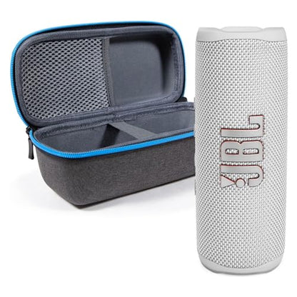 JBL Flip 6 (White) + Bundle with divvi! Protective Hardshell Case (Black) - color: White