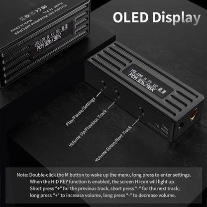 TRN-TE Pro Headphone Amplifier, Portable HiFi USB DAC Amps with 4.4mm and 3.5mm Dual Outputs Supports PCM 768kHz/DSD256 High Resolution Lossless for Smartphones/PC/Laptops