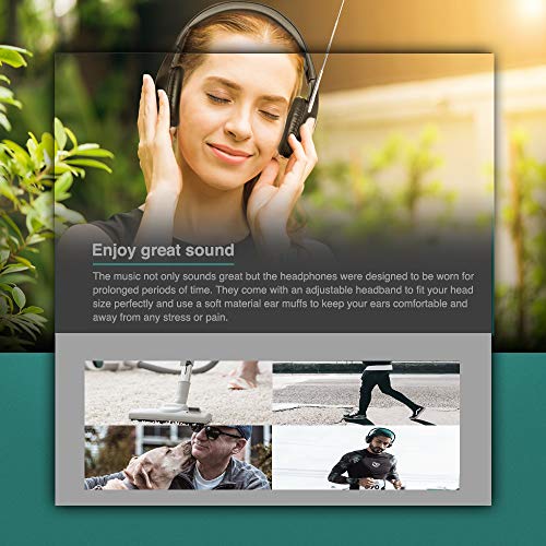 Wireless Personal FM Radio Headphones Ear Muffs with Best Reception | Portable Headset with Radio Built in for Walking, Jogging, Daily Works Powered by 2 AA Batteries (Not Included)