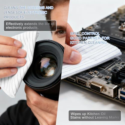 Anti-Static Microfiber cloths 9"x9"(50 Pcs,200GSM) | Lint Free Cloths,Reusable,Special ESD Protection Design is Suitable for Protecting Sensitive Electronic Components and Tools - size: 9" x 9" (Pack of 50)