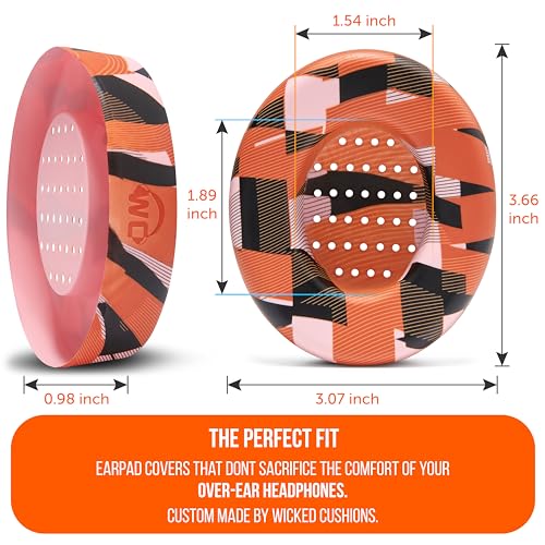 WC SweatZ Studio - Patented Covers for Beats Studio 3 (A1914) & 2 (B0500) | Made by Wicked Cushions | Made with Premium Silicone | Also fits B0501 | Orange Prism - color: Orange Prism