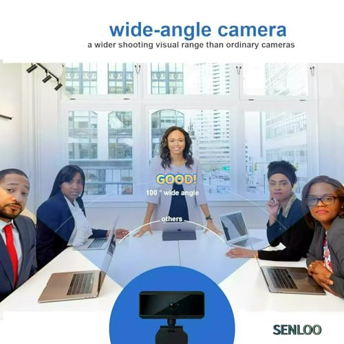 Full HD 1080P Webcam - Webcam for Pc - Auto Focus Webcams - Wide Angle Camera with Built-in Dual Mic for Laptop Computer or Desktop PC, Great for Live Streaming, Calls, Video Conferencing