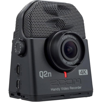 Zoom Q2n-4K Handy Video Recorder with 64GB Memory Card, Batteries & Flexible Table-Top Mini Tripod – 4K Ultra HD, Wide-Angle Lens, Stereo Mics, USB Webcam – Basic Kit - style: Zoom Q2n-4K + Flexible Table-Top Mini Tripod