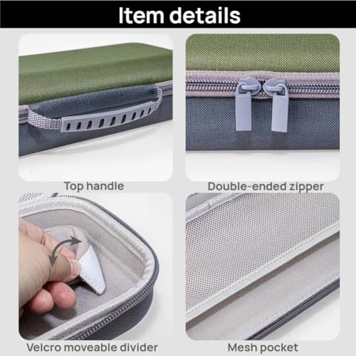 Microphone Case for 3, Microphone Bag for 2 Wireless Microphones EVA Hard Dual Wireless Mic Storage Bag for Gigging and Travel(Case Only)