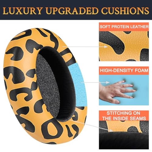 SOULWIT Earpads Cushions Replacement for Sony WH-XB910 XB910N Extra Bass Noise Cancelling Headphones, for Sony WHXB910N Headset, Ear Pads with Soft Protein Leather, Noise Isolation Foam - TigerStripes - color: Tiger Stripes
