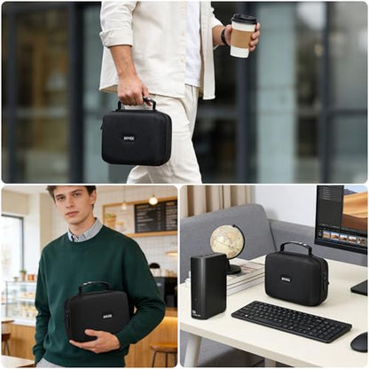BOVKE Hard Drive Case for WD Elements My Book Seagate Expansion Desktop External Hard Drive HDD 6TB 8TB 10TB 12TB 14TB 16TB 18TB 22TB 24TB 26TB 28TB, 3.5 Inch Portable Desktop HDD Carrying Case, Black - color: Black