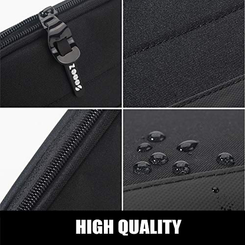 Sooez Wide-Opening Pencil Pen Case, Lightweight & Spacious Pencil Pouch Zipper Stationery Bag, Aesthetic Supply with Triangular Design for Adults, Black - color: Black
