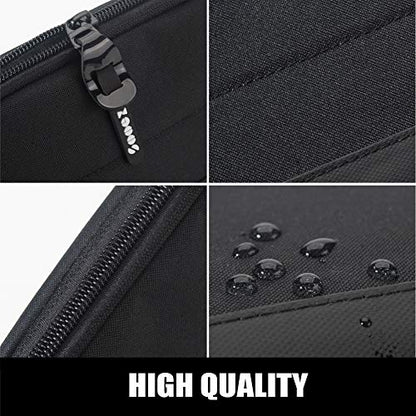 Sooez Wide-Opening Pencil Pen Case, Lightweight & Spacious Pencil Pouch Zipper Stationery Bag, Aesthetic Supply with Triangular Design for Adults, Black - color: Black