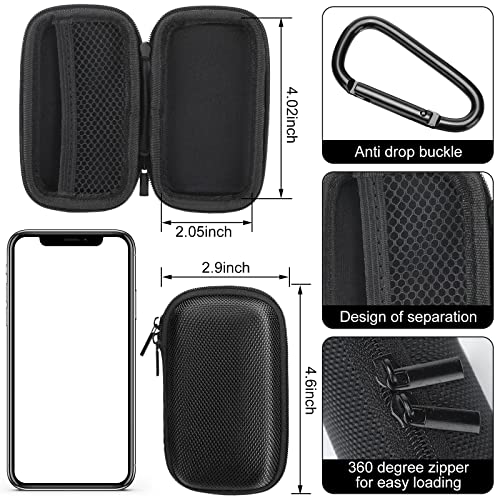 Woanger 4 Pcs Hearing Aid Case Hard Asthma Inhaler Holder Travel Hearing Aid Case Earbud Portable Zipper Carry Holder with Mesh Pocket for Inhaler Carrying Aid Other Accessories from Dust and Dirt
