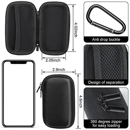 Woanger 4 Pcs Hearing Aid Case Hard Asthma Inhaler Holder Travel Hearing Aid Case Earbud Portable Zipper Carry Holder with Mesh Pocket for Inhaler Carrying Aid Other Accessories from Dust and Dirt