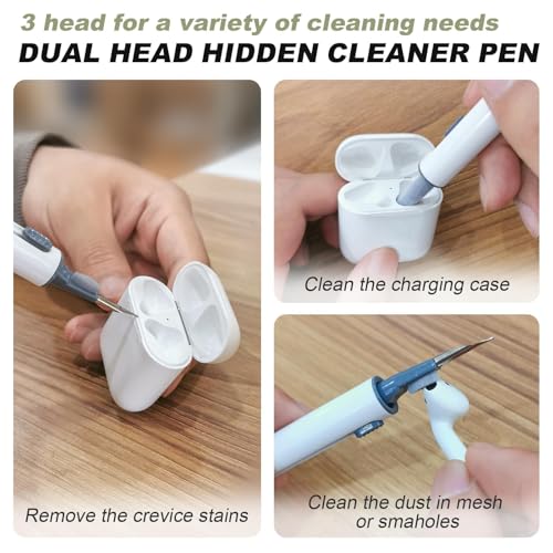 for AirPods Case Cover, Come with Clean Pen，Soft Silicone Protective Cover for Women Men Compatible with Apple AirPods 2nd 1st Generation Charging Case, Front LED Visible,Army Green - color: C3-Army Green+pen