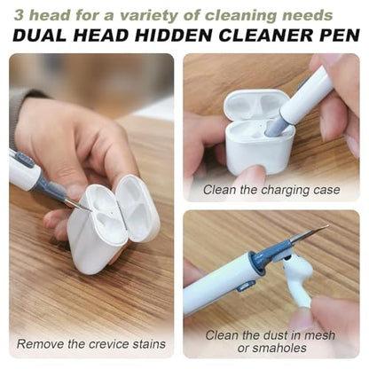 for AirPods Case Cover, Come with Clean Pen，Soft Silicone Protective Cover for Women Men Compatible with Apple AirPods 2nd 1st Generation Charging Case, Front LED Visible,Army Green - color: C3-Army Green+pen