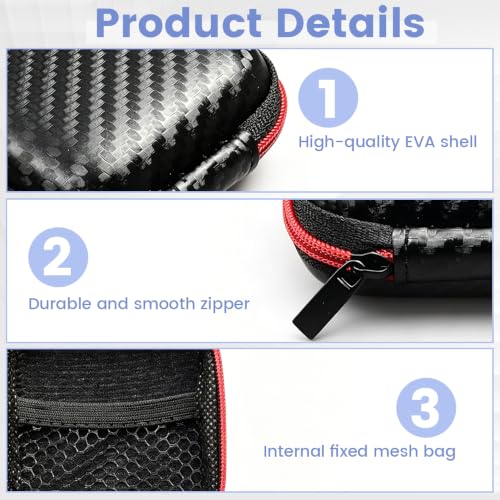 in Ear Monitor Case, Portable Earbud Hard Case, Waterproof Earphone Storage Box, Travel Carrying Case for QKZ/KZ,Fit for Earbud and IEM Cables
