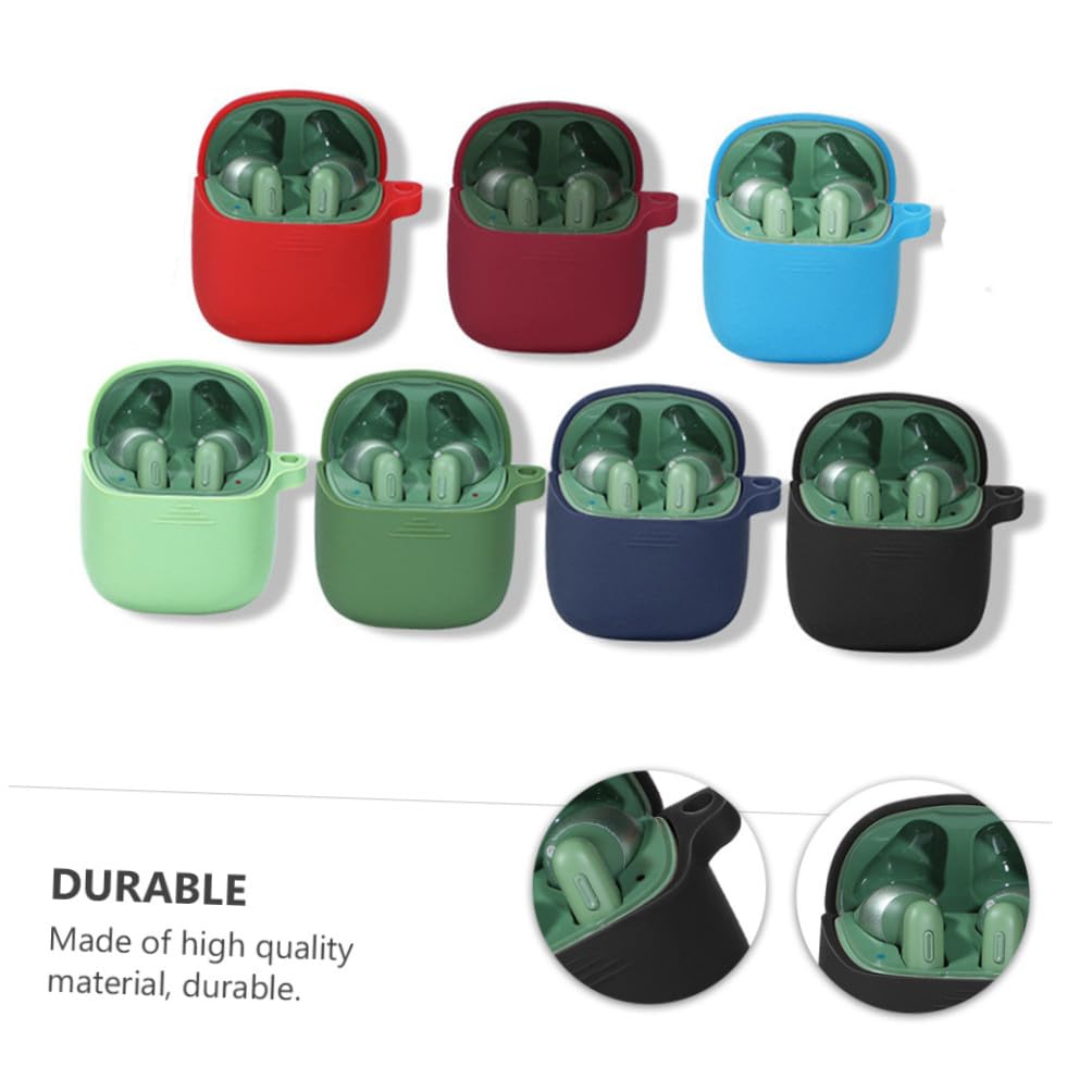 DOITOOL 1pc Silicone Protective Case Wireless Earbuds and Lightweight Earpiece Cover Stylish Design for Safe Storage Easy to Carry Black - color: Black