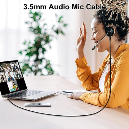 Kxable 3.5mm Audio Cable, 4-Pole Hi-Fi Stereo TRRS Aux Jack 20FT, Nylon Braided, Microphone Compatible, 1/8 inch Male to Male Auxiliary Cord Extension for Headphones, Car, iPad, Phone, Tablet- Slim - size: 20FT