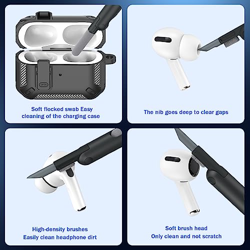 RFUNGUANGO for AirPods Pro 2 Case Carbon Fiber Series, Black - color: A-CF-Black, size: AirPods Pro 2 Case