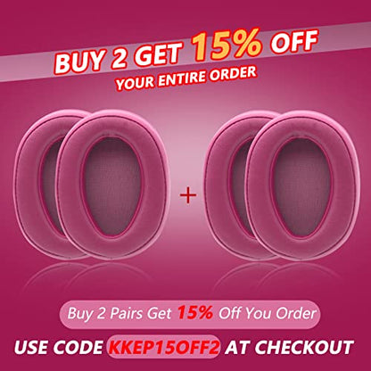 Krone Kalpasmos Replacement Earpads for Sony WH-H900N h.Ear on 2&Sony MDR-100ABN Headphones,Sony Headphone Cushions Compatible with Sony 900N,Sony WH H900N earpads with Soft Foam Leather(Bordeaux Red) - color: Bordeaux Red