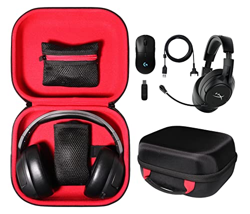 Gaming Headset Case for HyperX Cloud II, Cloud Alpha, Cloud Alpha S, Cloud and all Cloud series, Kinston series, gaming gear organizing case for gaming mouse, slim portable hard drive/SSD