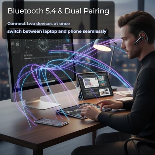 Bluetooth Headset for Office, 36H Talk Time V5.4 Wireless Headphones