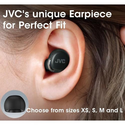 JVC True Wireless Compact Earbuds – Active Noise Cancelling, Up to 27 Hours Playback, Low Latency Mode - IPX4 Sweat/Rain Proof, Quick Charge Case, Mic