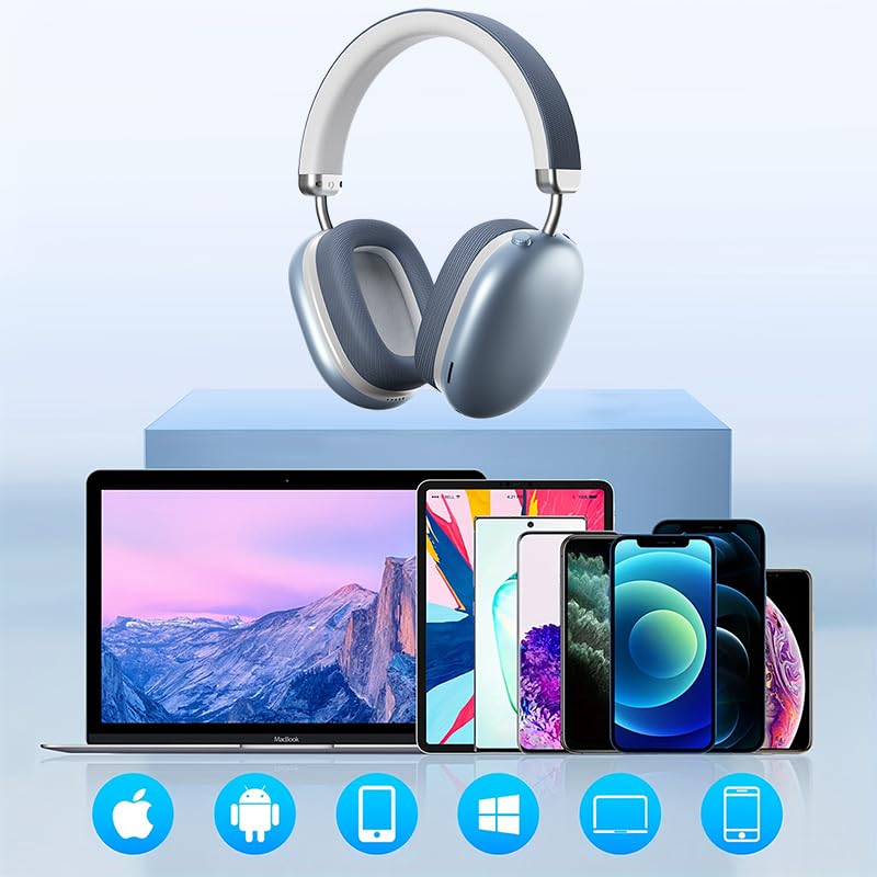 BT1638 Over-Ear Wireless Headphones, Premium Padded Headband, Champagne USB-C Charging, Bluetooth Headphones， Long Endurance Flight of up to 40 Hours，Fashionable and Colorful (Purple) - color: Purple