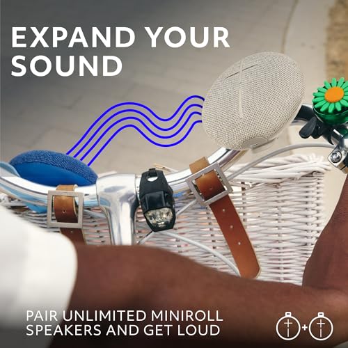 Ultimate Ears MINIROLL Ultra-Portable Waterproof Speaker - Sand | Ultra-Portable, Balanced Bass, Dustproof, 131 ft (40 m) Range - color: Sand